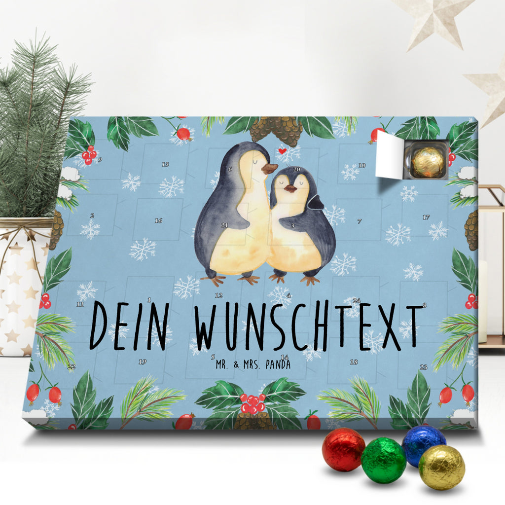 Personalisierter Schoko Adventskalender Pinguin umarmen Personalisierter Adventskalender, Adventskalender mit Namen, Pinguin, Liebe, Liebespaar, Liebesbeweis, Liebesgeschenk, Verlobung, Jahrestag, Hochzeitstag, Hochzeit, Hochzeitsgeschenk