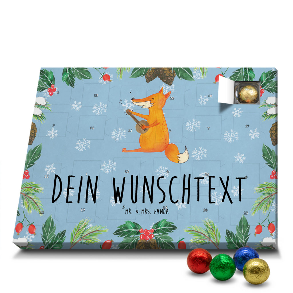 Personalisierter Schoko Adventskalender Fuchs Gitarre Personalisierter Adventskalender, Adventskalender mit Namen, Fuchs, Füchse, Geschenk Musiker, Musik Spruch, Musikerin, Sänger, Sängerin, Gitarre