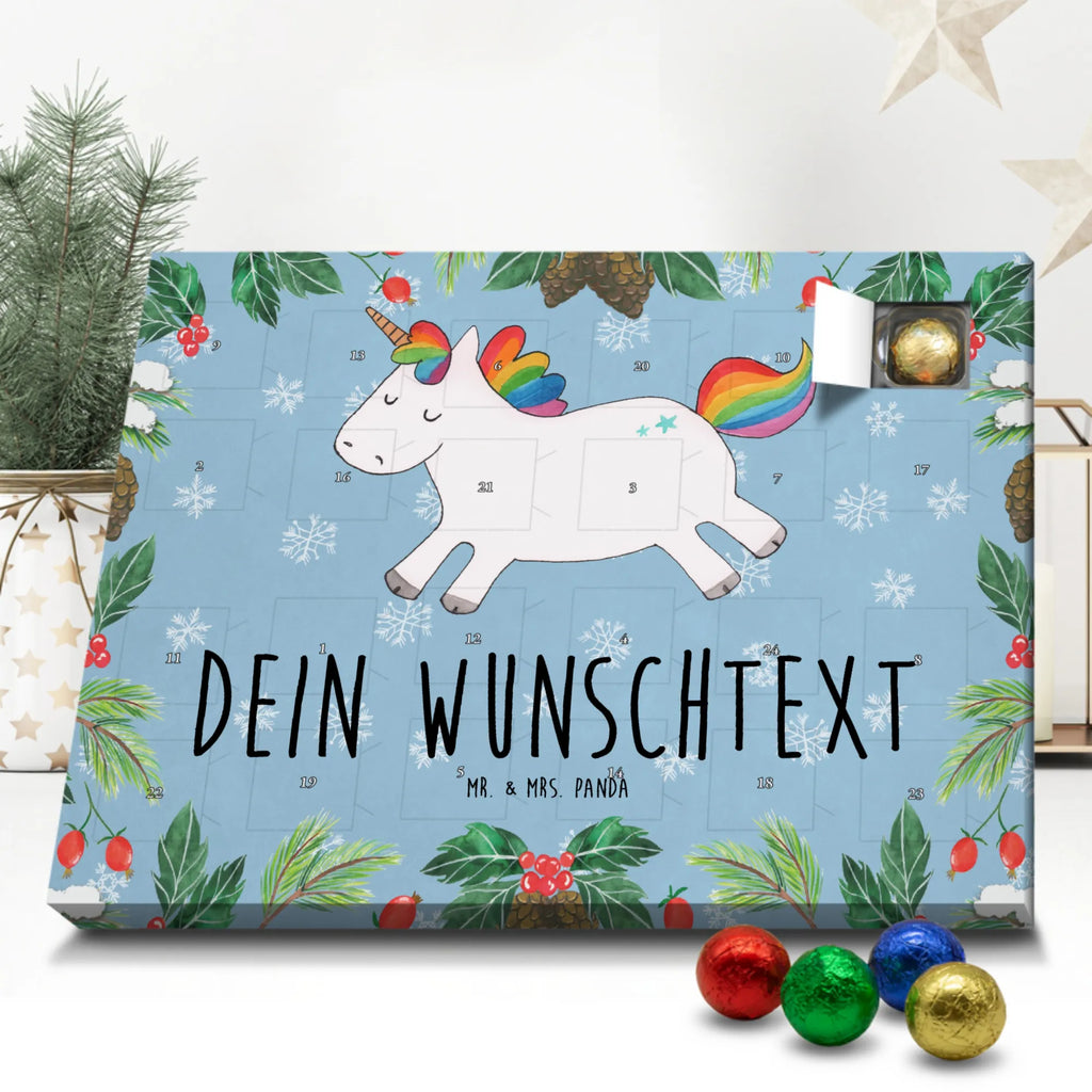 Personalisierter Schoko Adventskalender Einhorn Happy Personalisierter Adventskalender, Adventskalender mit Namen, Einhorn, Einhörner, Einhorn Deko, Pegasus, Unicorn, glücklich, fröhlich, Spaß, Freude, Lebensfreude, witzig, spannend, Lächeln, Lachen