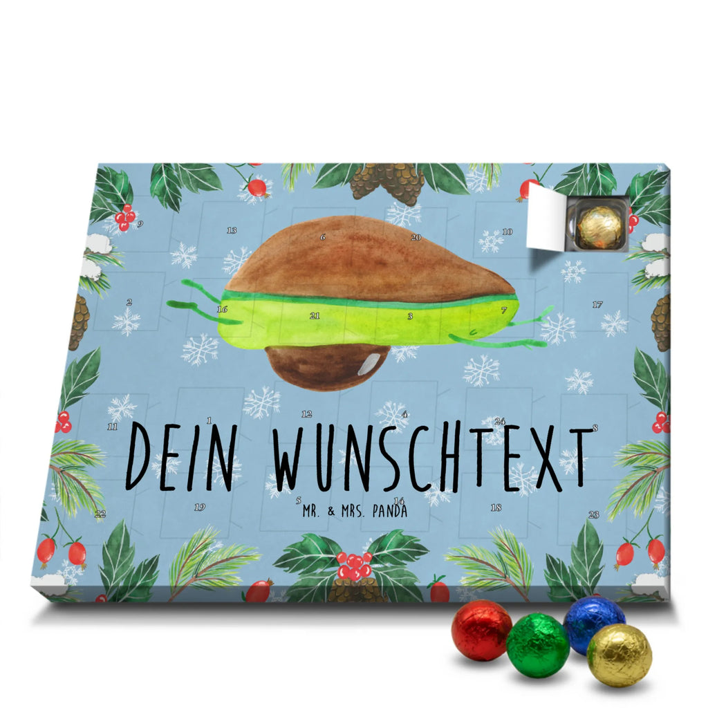 Personalisierter Schoko Adventskalender Avocado Yoga Personalisierter Adventskalender, Adventskalender mit Namen, Avocado, Veggie, Vegan, Gesund, Avocado Yoga Vegan