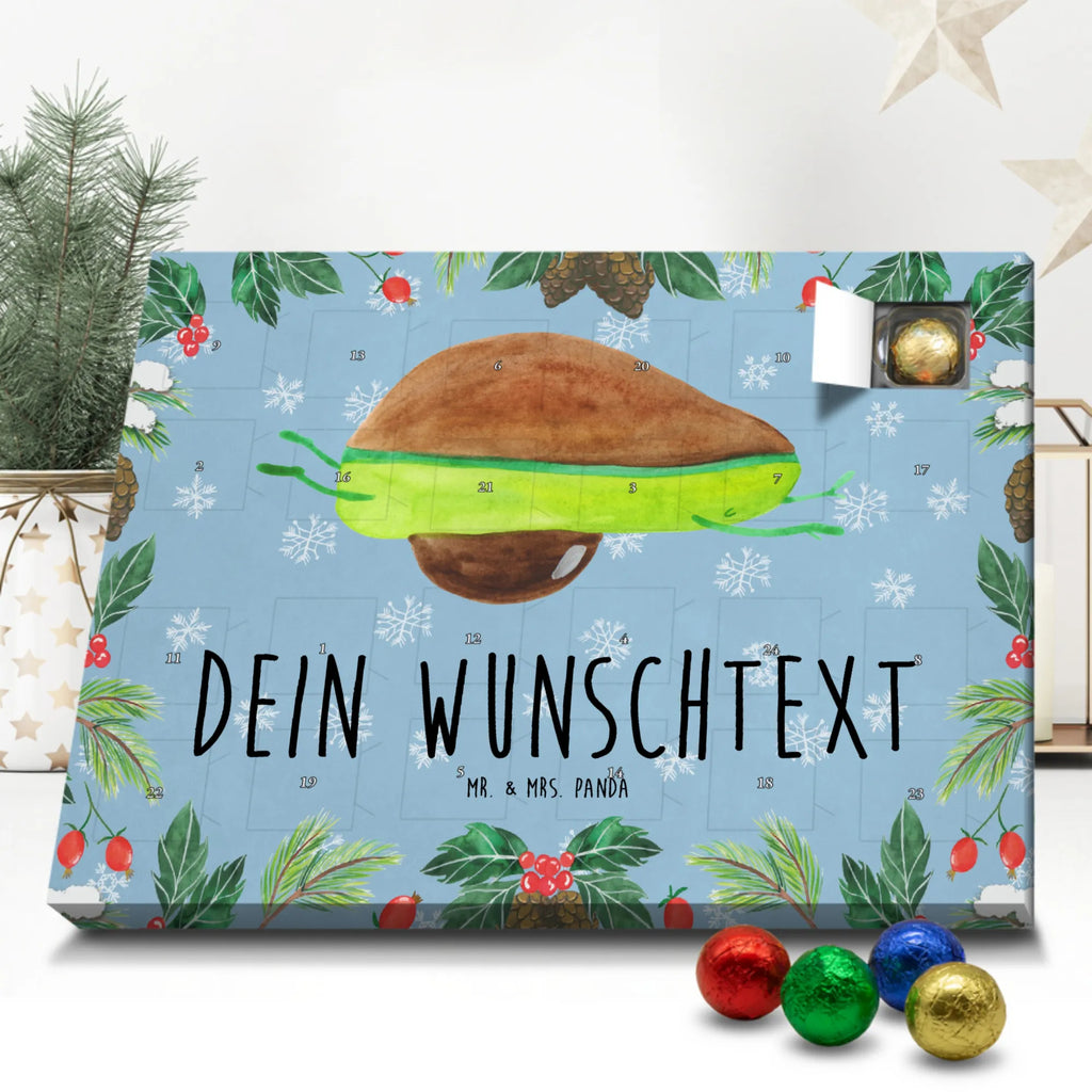 Personalisierter Schoko Adventskalender Avocado Yoga Personalisierter Adventskalender, Adventskalender mit Namen, Avocado, Veggie, Vegan, Gesund, Avocado Yoga Vegan