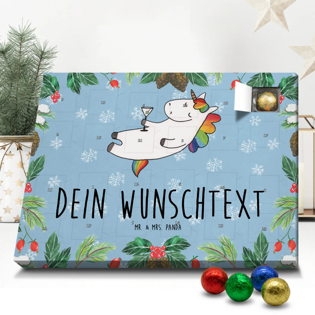 Personalisierter Schoko Adventskalender Einhorn Cocktail Personalisierter Adventskalender, Adventskalender mit Namen, Einhorn, Einhörner, Einhorn Deko, Pegasus, Unicorn, Party, Spaß, Feiern, Caipirinha, Rum, Cuba Libre, Sekt, Freundin, Geburtstag, lustig, witzig, Spruch, Glitzer