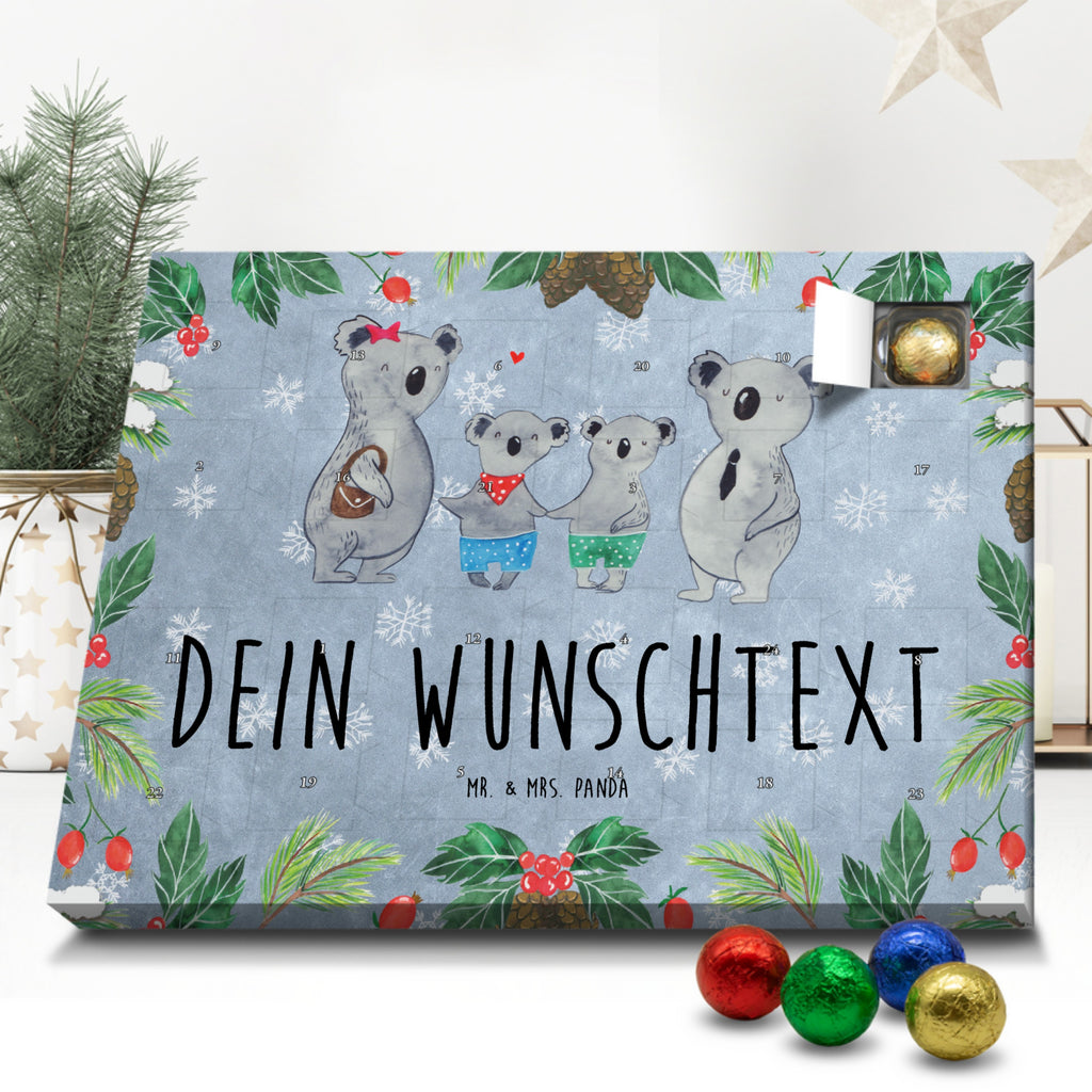 Personalisierter Schoko Adventskalender Koala Familie zwei Personalisierter Adventskalender, Adventskalender mit Namen, Familie, Vatertag, Muttertag, Bruder, Schwester, Mama, Papa, Oma, Opa, Koala, Koalabär, beste Familie, Familienzeit, Familienleben, Koalafamilie, Lieblingsfamilie