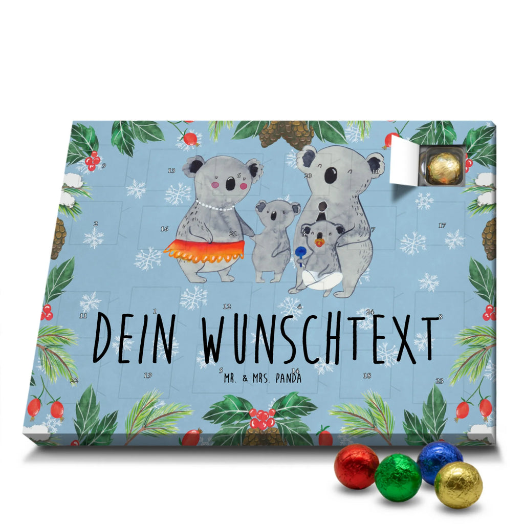 Personalisierter Schoko Adventskalender Koala Familie Personalisierter Adventskalender, Adventskalender mit Namen, Familie, Vatertag, Muttertag, Bruder, Schwester, Mama, Papa, Oma, Opa, Koala, Koalas, Family, Kinder, Geschwister, Familienleben