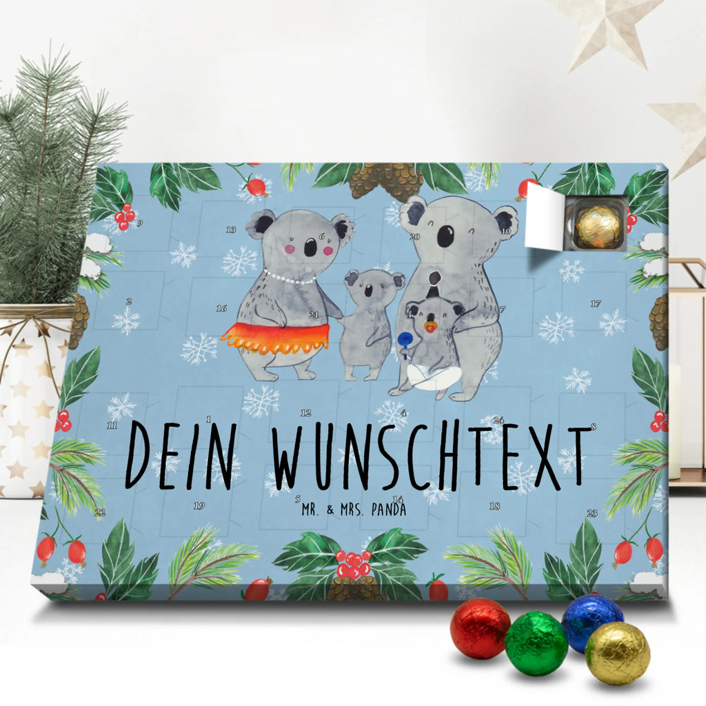 Personalisierter Schoko Adventskalender Koala Familie Personalisierter Adventskalender, Adventskalender mit Namen, Familie, Vatertag, Muttertag, Bruder, Schwester, Mama, Papa, Oma, Opa, Koala, Koalas, Family, Kinder, Geschwister, Familienleben