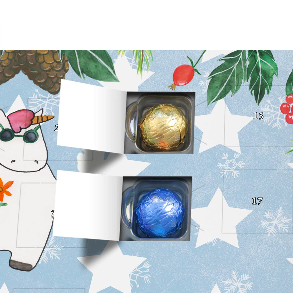 Personalisierter Schoko Adventskalender Einhorn Woodstock Personalisierter Adventskalender, Adventskalender mit Namen, Einhorn, Einhörner, Einhorn Deko, Pegasus, Unicorn, Kiffen, Joint, Zigarette, Alkohol, Party, Spaß. lustig, witzig, Woodstock