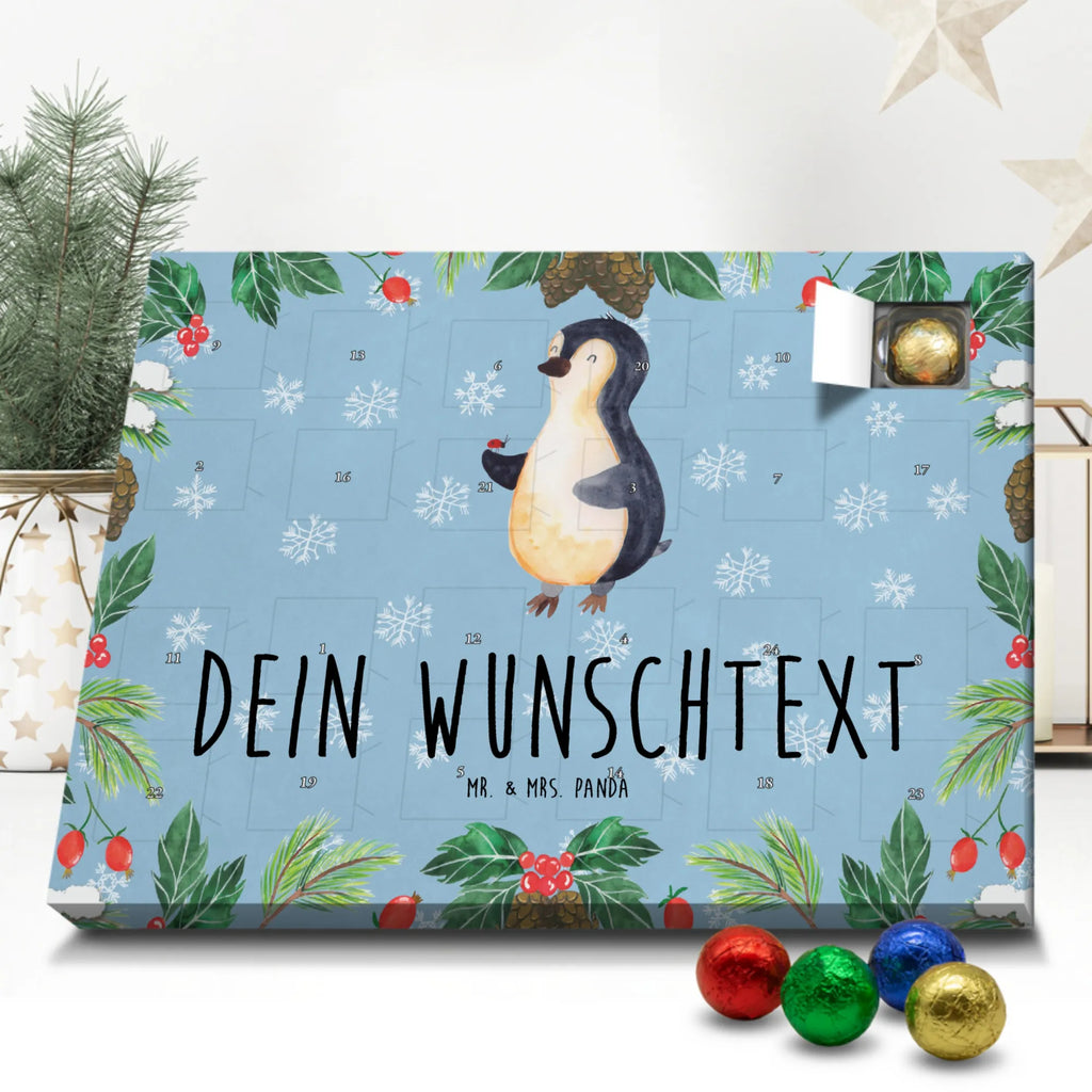 Personalisierter Schoko Adventskalender Pinguin Marienkäfer Personalisierter Adventskalender, Adventskalender mit Namen, Pinguin, Pinguine, Marienkäfer, Liebe, Wunder, Glück, Freude, Lebensfreude