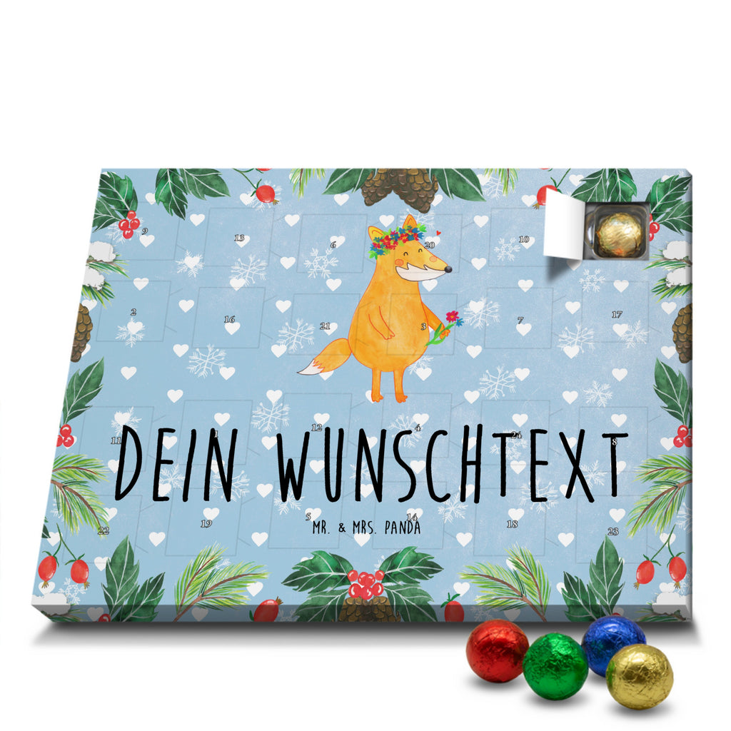 Personalisierter Schoko Adventskalender Fuchs Blumen Personalisierter Adventskalender, Adventskalender mit Namen, Fuchs, Füchse, Fox, Liebe, Freundin, Fuchsmädchen, Blumenmädchen, Freundinnen, Liebesbeweis, Blume, Blumen, Motivation, Freude, ich, mich, Selbstliebe