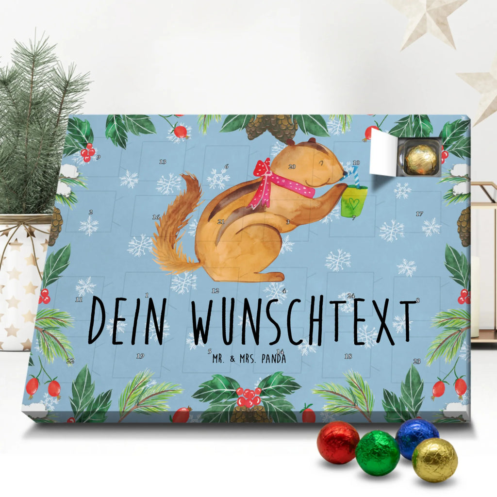 Personalisierter Schoko Adventskalender Eichhörnchen Smoothie Personalisierter Adventskalender, Adventskalender mit Namen, Tiermotive, Gute Laune, lustige Sprüche, Tiere, Green Smoothies, Diät, Abnehmen, Streifenhörnchen, Eichhörnchen