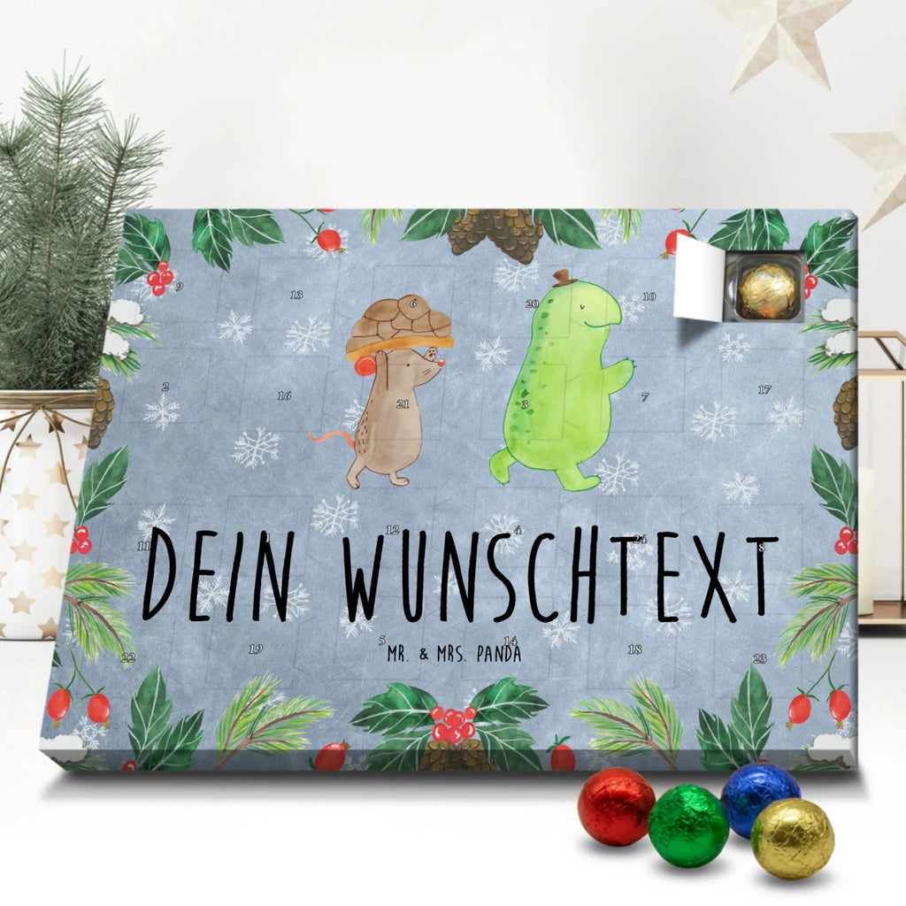 Personalisierter Schoko Adventskalender Schildkröte Maus Personalisierter Adventskalender, Adventskalender mit Namen, Schildkröte, Maus, Freunde, Freundinnen, beste Freunde, beste Freundinnen