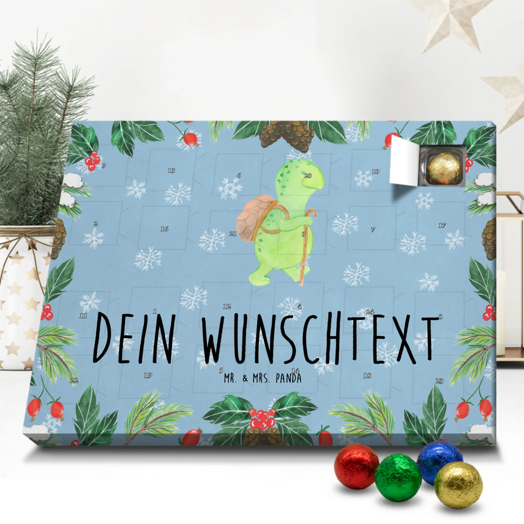 Personalisierter Schoko Adventskalender Schildkröte Wanderer Personalisierter Adventskalender, Adventskalender mit Namen, Schildkröte, Schildkröten, Motivation, Motivationsspruch, Motivationssprüche, Neuanfang