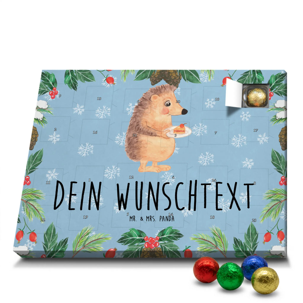 Personalisierter Schoko Adventskalender Igel Kuchenstück Personalisierter Adventskalender, Adventskalender mit Namen, Tiermotive, Gute Laune, lustige Sprüche, Tiere, Igel, Essen Spruch, Kuchen, Backen Geschenk, Kuchen backen, Einladung Party, Geburtstagskuchen, Torte