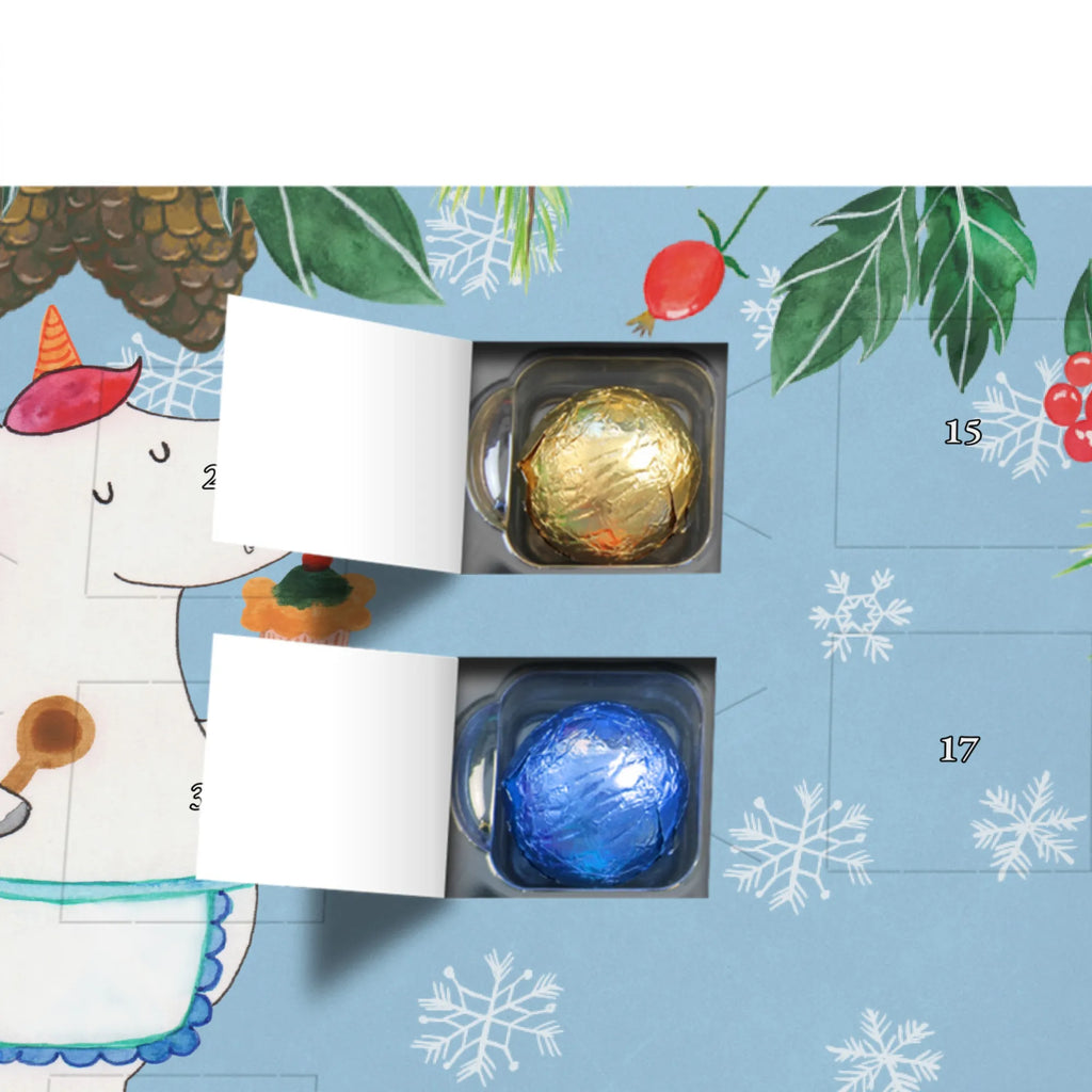 Personalisierter Schoko Adventskalender Einhorn Küche Personalisierter Adventskalender, Adventskalender mit Namen, Einhorn, Einhörner, Einhorn Deko, Pegasus, Unicorn, backen, Muffin, Motivation, Träumer, träumen, Bäckerin, Hobbykoch, Koch, Torte, Kuchen