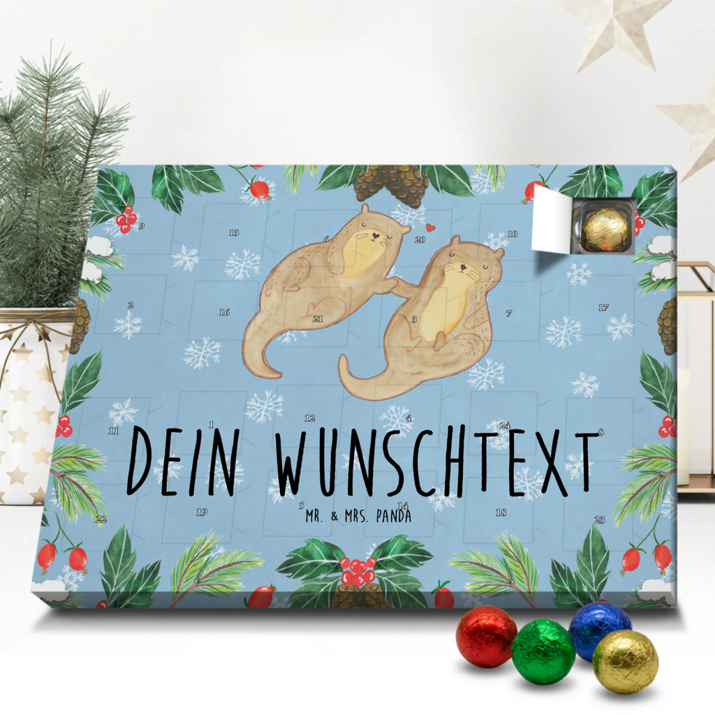 Personalisierter Schoko Adventskalender Otter Hände halten Personalisierter Adventskalender, Adventskalender mit Namen, Otter, Fischotter, Seeotter, Otter Seeotter See Otter