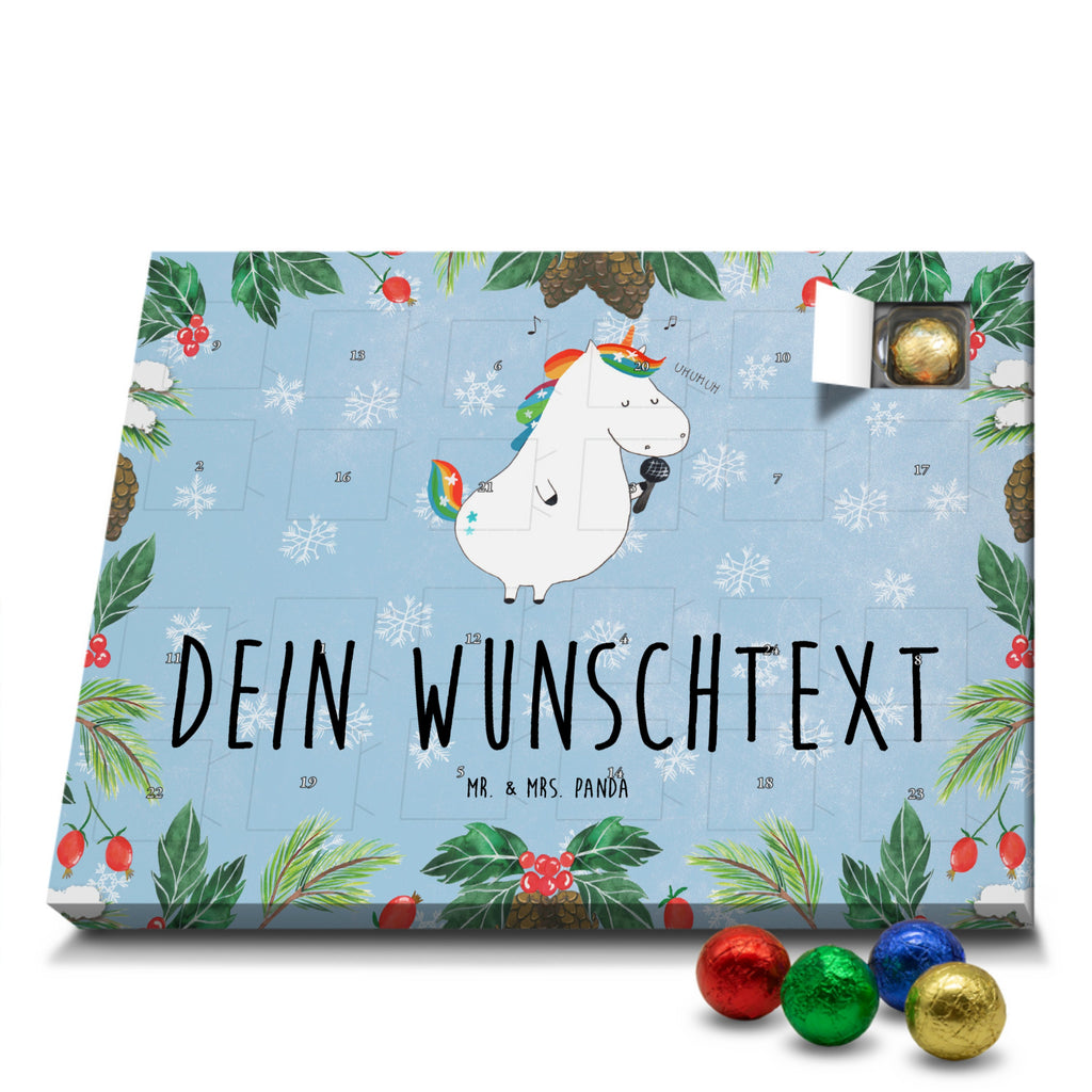 Personalisierter Schoko Adventskalender Einhorn Sänger Personalisierter Adventskalender, Adventskalender mit Namen, Einhorn, Einhörner, Einhorn Deko, Pegasus, Unicorn, Glitzer, Konfetti, Party, Geburtstag, Feier, Fest, Disco, Sängerin, Sänger, Freundin