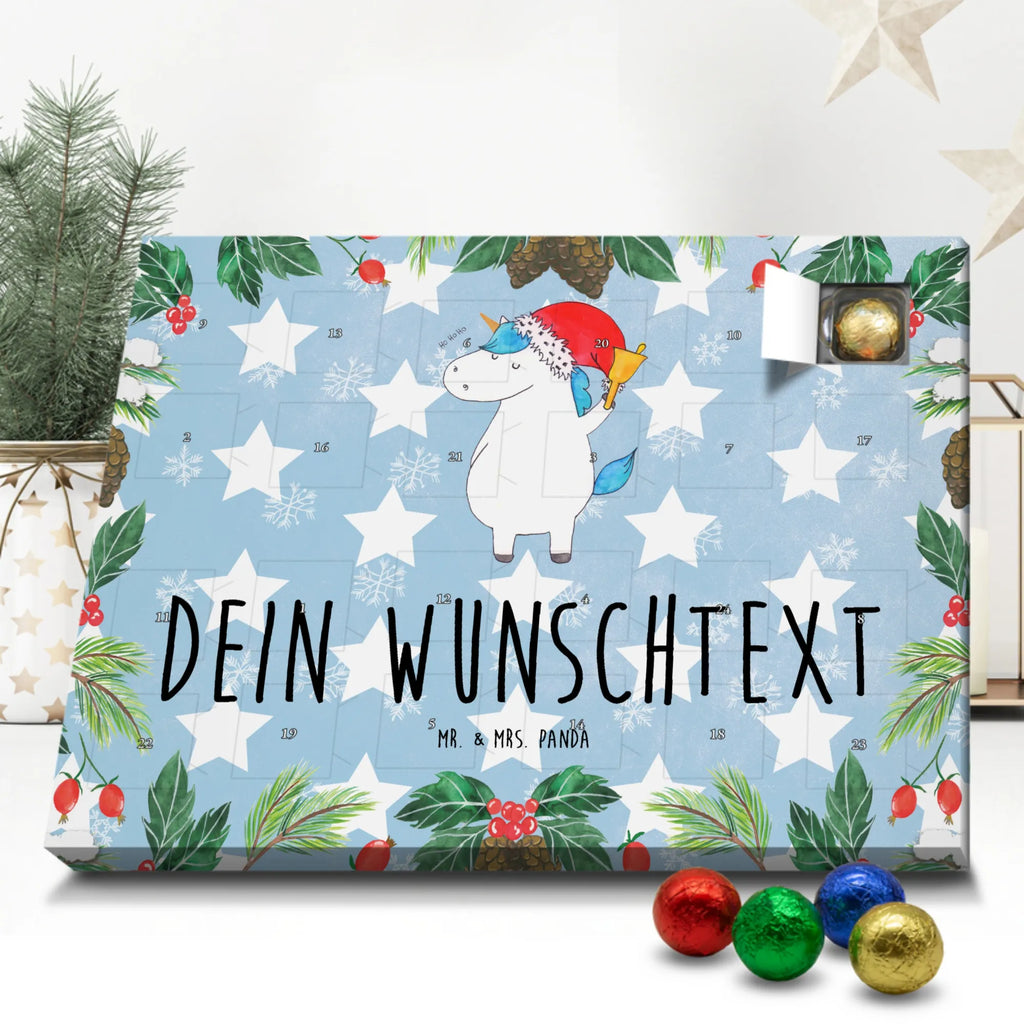 Personalisierter Schoko Adventskalender Einhorn Weihnachtsmann Personalisierter Adventskalender, Adventskalender mit Namen, Einhorn, Einhörner, Einhorn Deko, Pegasus, Unicorn, Gin, Schokolade, Schoki, Weihnachten, Weihnachtsmann, Nikolaus, Wunschzettel, Wunschliste, Feenstaub