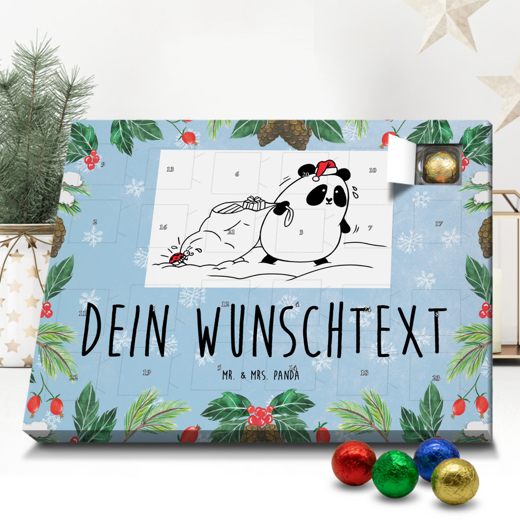 Personalisierter Schoko Adventskalender Panda Weihnachten Personalisierter Adventskalender, Adventskalender mit Namen