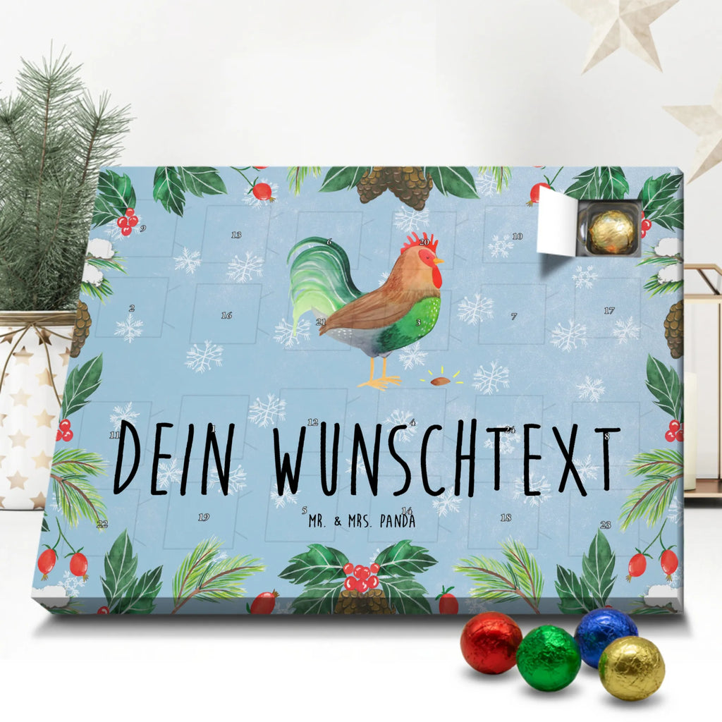 Personalisierter Schoko Adventskalender Hahn Korn Personalisierter Adventskalender, Adventskalender mit Namen, Bauernhof, Hoftiere, Landwirt, Landwirtin, Hahn, Korn, Henne, Eier, Natur