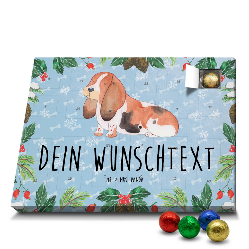 Personalisierter Schoko Adventskalender Hund Basset Hound Personalisierter Adventskalender, Adventskalender mit Namen, Hund, Hundemotiv, Haustier, Hunderasse, Tierliebhaber, Hundebesitzer, Sprüche, Basset Hound, Basset, Hundeliebe, kinderlos