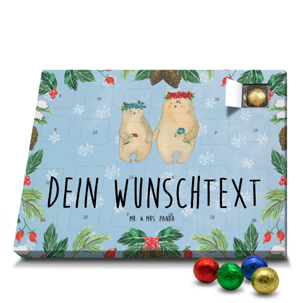 Personalisierter Schoko Adventskalender Bären mit Blumenkranz Personalisierter Adventskalender, Adventskalender mit Namen, Familie, Vatertag, Muttertag, Bruder, Schwester, Mama, Papa, Oma, Opa, Bär, Bären, Mutter, Mutti, Mami, Lieblingsmensch, Lieblingsmama, beste Mutter, weltbeste Mama, Geschenk Mama. Muttertag, Tochter, Kind, Kinder, Töchter, Family, Vorbild