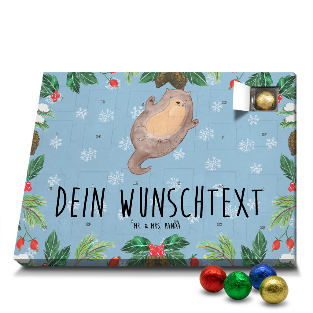 Personalisierter Schoko Adventskalender Otter Umarmen Personalisierter Adventskalender, Adventskalender mit Namen, Otter, Fischotter, Seeotter, Otter Seeotter See Otter