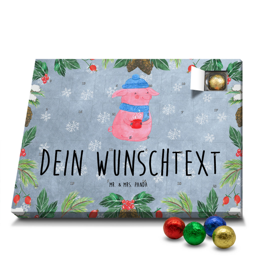 Personalisierter Schoko Adventskalender Schweinchen Glühwein Personalisierter Adventskalender, Adventskalender mit Namen, Winter, Weihnachten, Weihnachtsdeko, Nikolaus, Advent, Heiligabend, Wintermotiv, Glühwein, Betrunken, Weihnachtsmarkt, Spruch