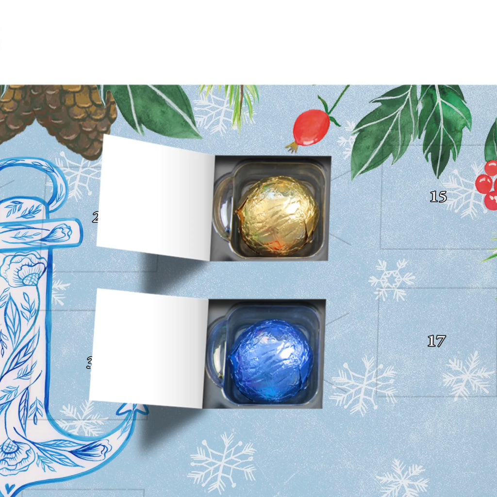 Personalisierter Schoko Adventskalender Anker Blau Personalisierter Adventskalender, Adventskalender mit Namen, Tiermotive, Gute Laune, lustige Sprüche, Tiere