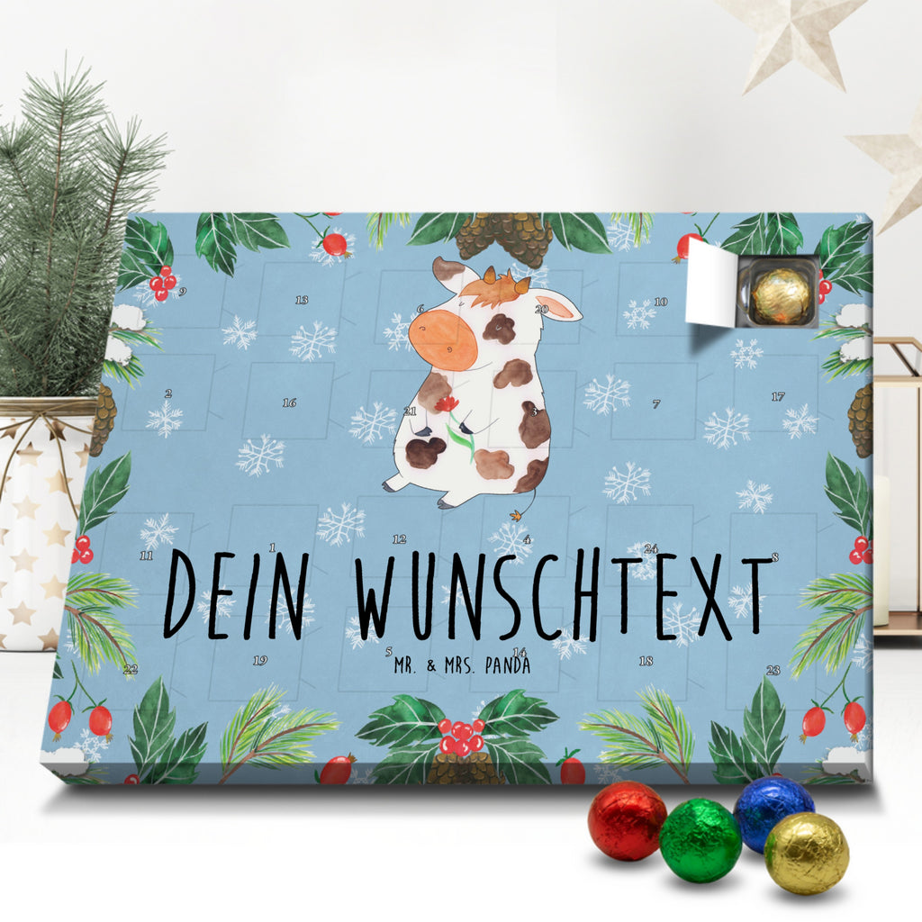 Personalisierter Schoko Adventskalender Kuh Personalisierter Adventskalender, Adventskalender mit Namen, Bauernhof, Hoftiere, Landwirt, Landwirtin, Kuh, Kühe, Träume, Flausen, Spruch, Magie, Motivtion, Hof, Milch, Milchkuh