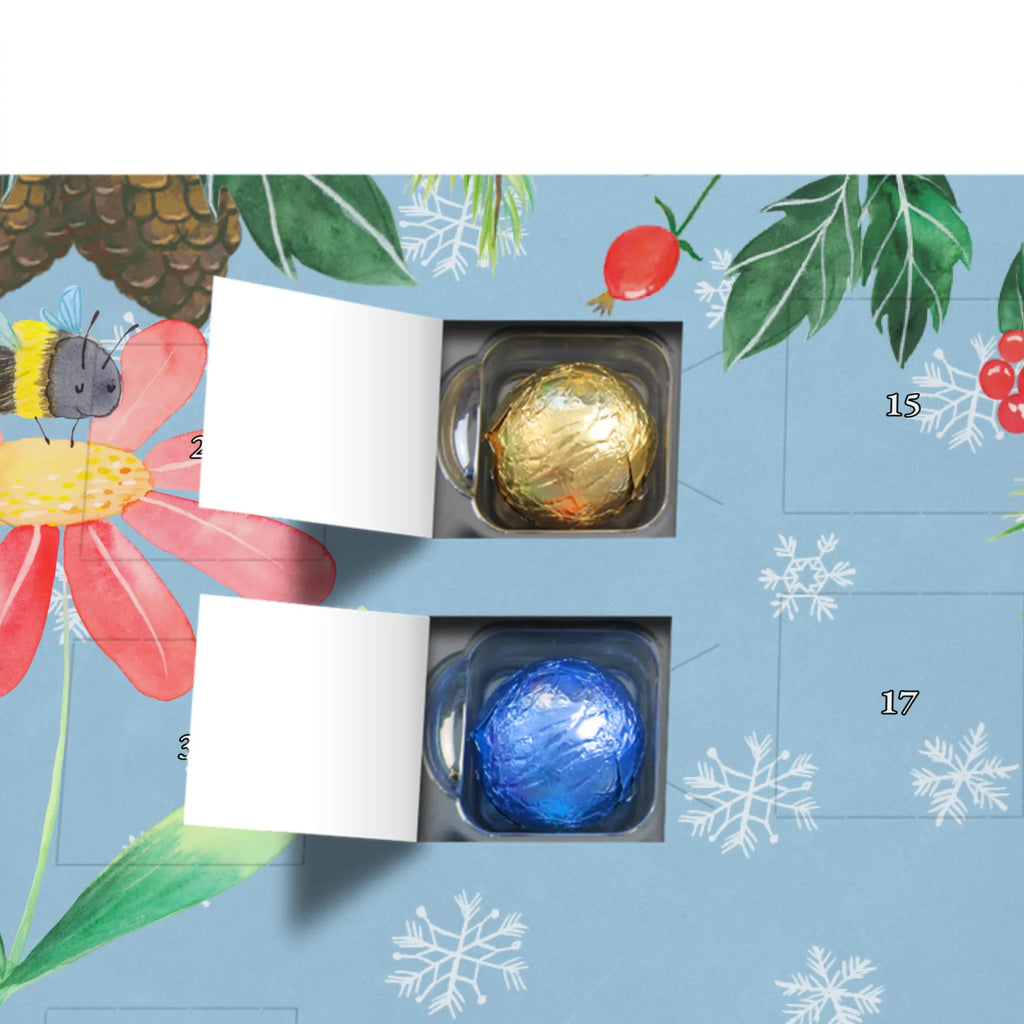 Personalisierter Schoko Adventskalender Hummel Blume Personalisierter Adventskalender, Adventskalender mit Namen, Tiermotive, Gute Laune, lustige Sprüche, Tiere, Hummel, Blume, Wespe, Flauschig, Natur, Feld, Hummeln, Biene