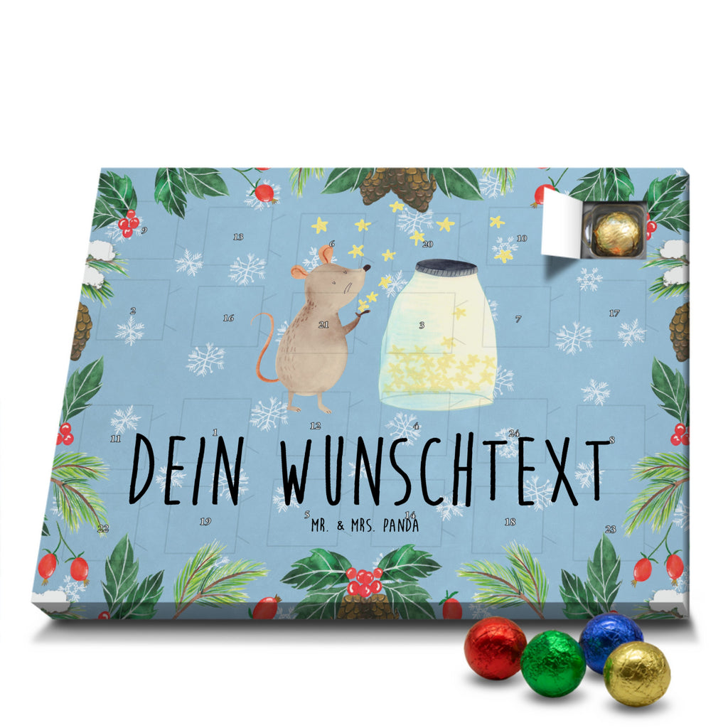 Personalisierter Schoko Adventskalender Maus Sterne Personalisierter Adventskalender, Adventskalender mit Namen, Tiermotive, Gute Laune, lustige Sprüche, Tiere, Maus, Sterne, Wunsch, Kind, Taufe, Taufgeschenk, Geburt, Schwangerschaft, erstes Kind, Kindergeburtstag, Geburtstag, Hoffnung, Träume