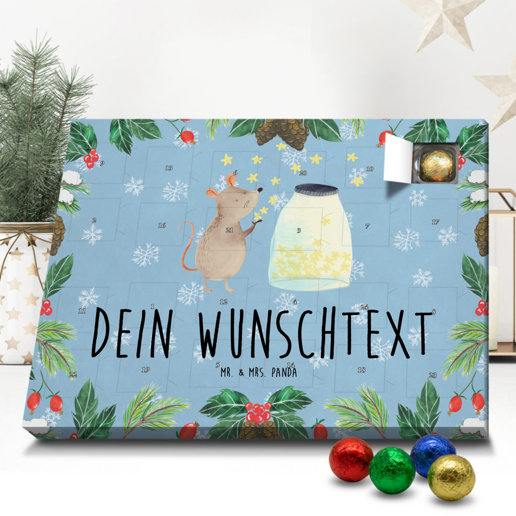 Personalisierter Schoko Adventskalender Maus Sterne Personalisierter Adventskalender, Adventskalender mit Namen, Tiermotive, Gute Laune, lustige Sprüche, Tiere, Maus, Sterne, Wunsch, Kind, Taufe, Taufgeschenk, Geburt, Schwangerschaft, erstes Kind, Kindergeburtstag, Geburtstag, Hoffnung, Träume