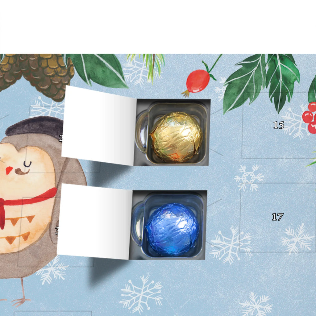 Personalisierter Schoko Adventskalender Eule Frankreich Personalisierter Adventskalender, Adventskalender mit Namen, Eule, Eulen, Eule Deko, Owl, hibou, La vie est belle, das Leben ist schön, Spruch schön, Spruch Französisch, Frankreich