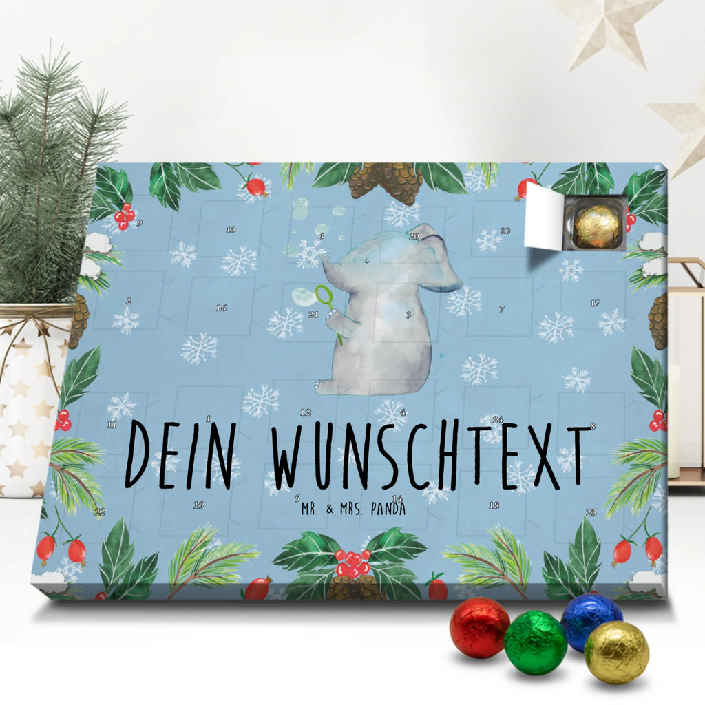 Personalisierter Schoko Adventskalender Elefant Seifenblasen Personalisierter Adventskalender, Adventskalender mit Namen, Tiermotive, Gute Laune, lustige Sprüche, Tiere, Elefant, Elefanten, Dickhäuter, Rüsseltier, Seifenblasen, Liebe, Heimat, Gefühl. Daheim, Liebesbeweis, Liebesspruch