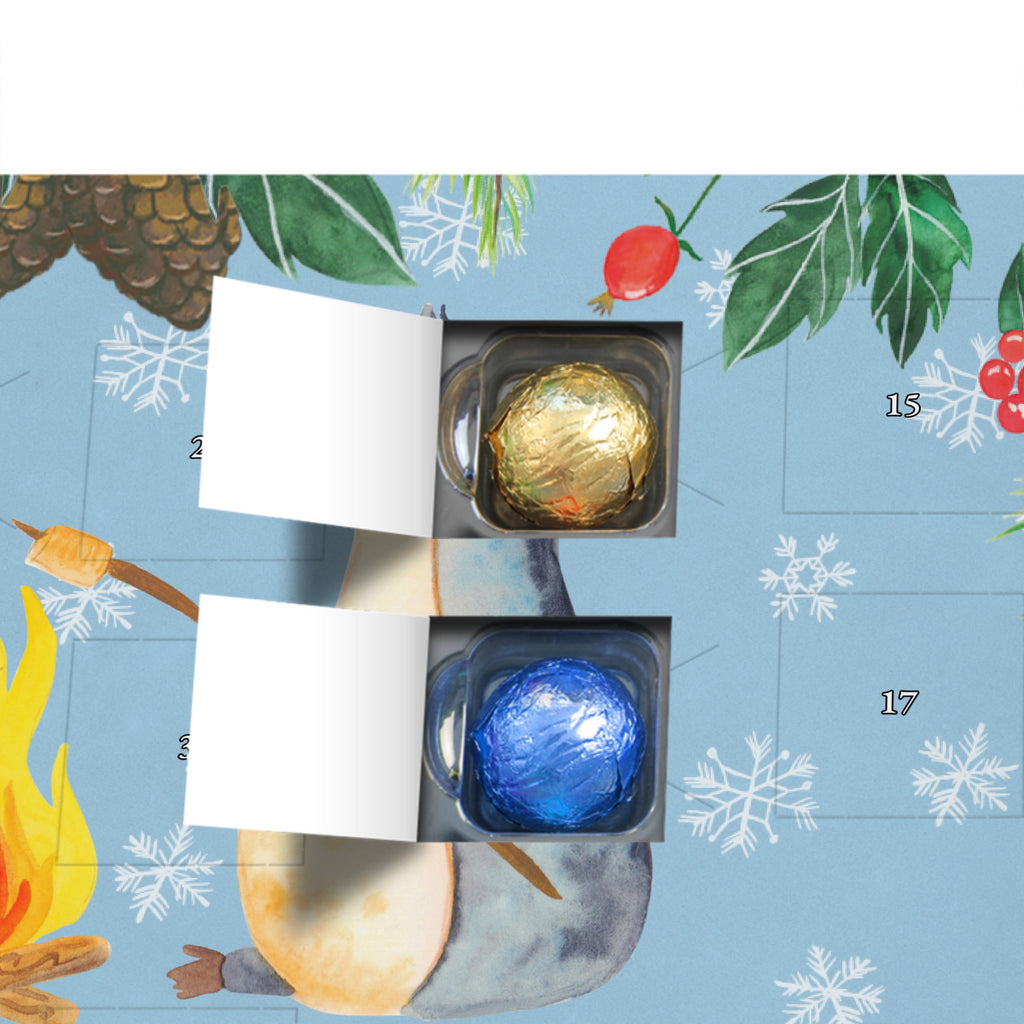 Personalisierter Schoko Adventskalender Pinguin Lagerfeuer Personalisierter Adventskalender, Adventskalender mit Namen, Pinguin, Maus, Pinguine, Lagerfeuer, Leben, Arbeit, Job, Motivation, Büro, Büroalltag, Lebensspruch, Lebensmotivation, Neustart, Liebe, grillen, Feuer, Marshmallows