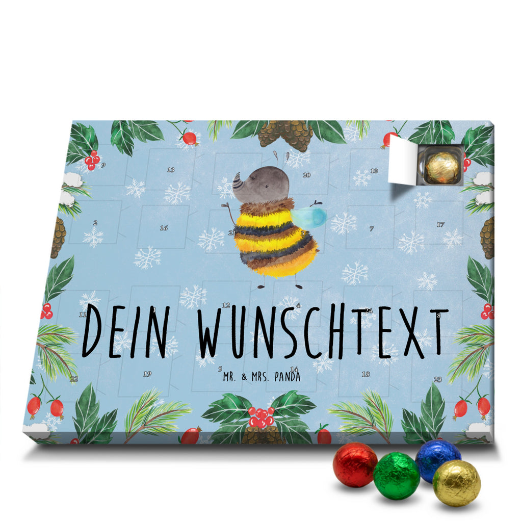 Personalisierter Schoko Adventskalender Hummel flauschig Personalisierter Adventskalender, Adventskalender mit Namen, Tiermotive, Gute Laune, lustige Sprüche, Tiere, Hummel, Flauschig, Biene, Blume, Natur