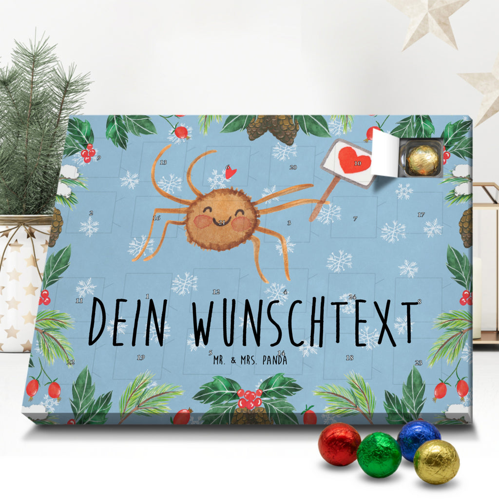 Personalisierter Schoko Adventskalender Spinne Agathe Motivation Personalisierter Adventskalender, Adventskalender mit Namen, Spinne Agathe, Spinne, Agathe, Videos, Merchandise, Motivation, Glück, Liebe, Vertrauen, Dankeschön