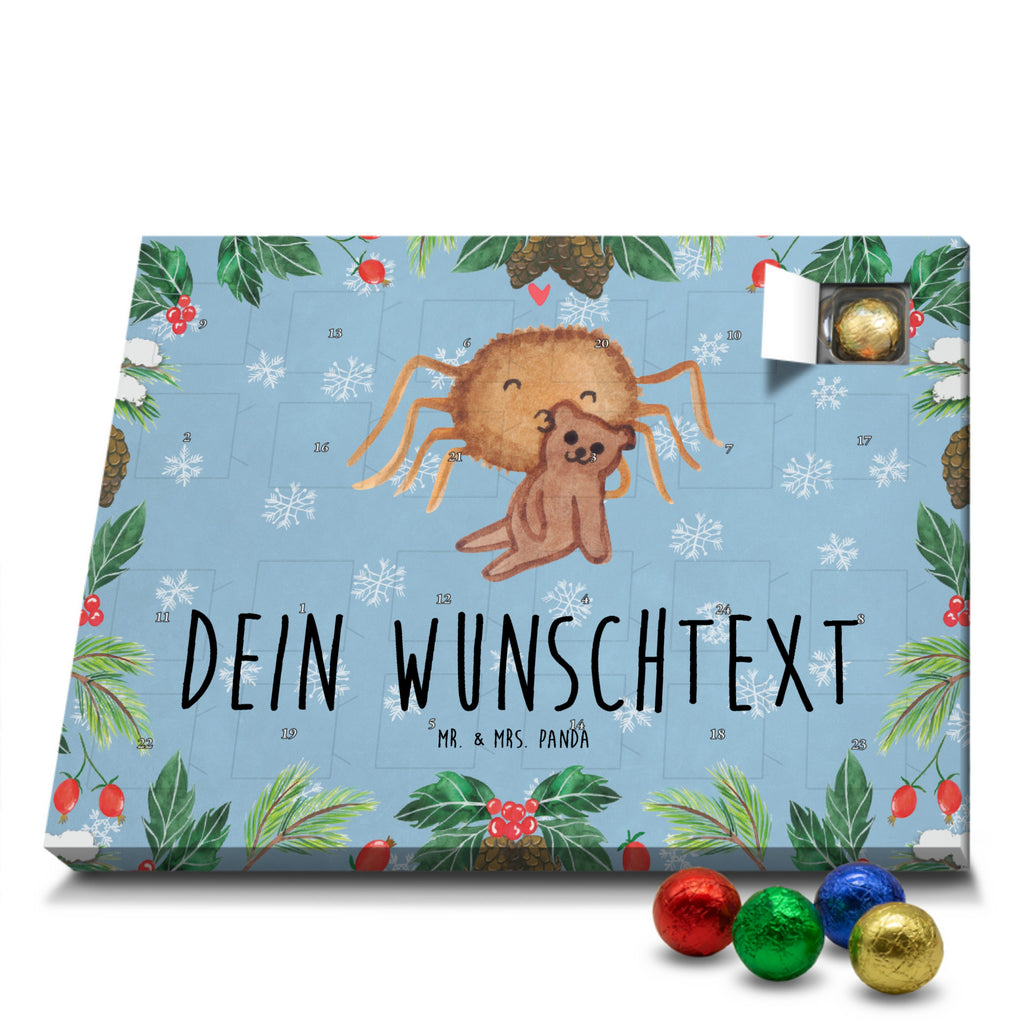 Personalisierter Schoko Adventskalender Spinne Agathe Teddy Personalisierter Adventskalender, Adventskalender mit Namen, Spinne Agathe, Spinne, Agathe, Videos, Merchandise, Freundschaft, Liebesgeschenk, Verliebt, Liebesbeweis, Teddy, Treue, Miteinander, Dankeschön