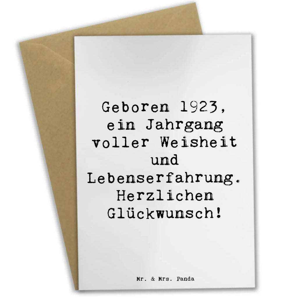 Grußkarte Spruch 1923 Geburtstag Grußkarte, Klappkarte, Einladungskarte, Glückwunschkarte, Hochzeitskarte, Geburtstagskarte, Karte, Ansichtskarten, Geburtstag, Geburtstagsgeschenk, Geschenk