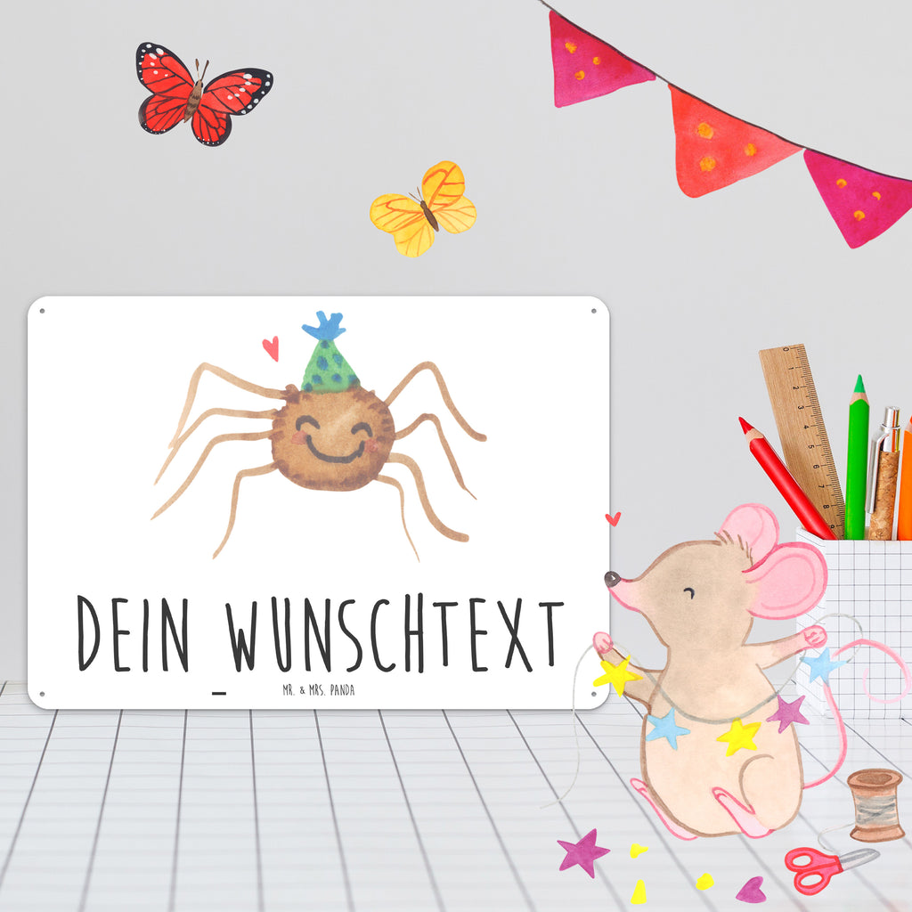 Personalisiertes Blechschild Spinne Agathe Party Blechschild, Metallschild, Geschenk Schild, Schild, Magnet-Metall-Schild, Deko Schild, Wandschild, Wand-Dekoration, Türschild, Spinne Agathe, Spinne, Agathe, Videos, Merchandise, Selbstliebe, Wunder, Motivation, Glück