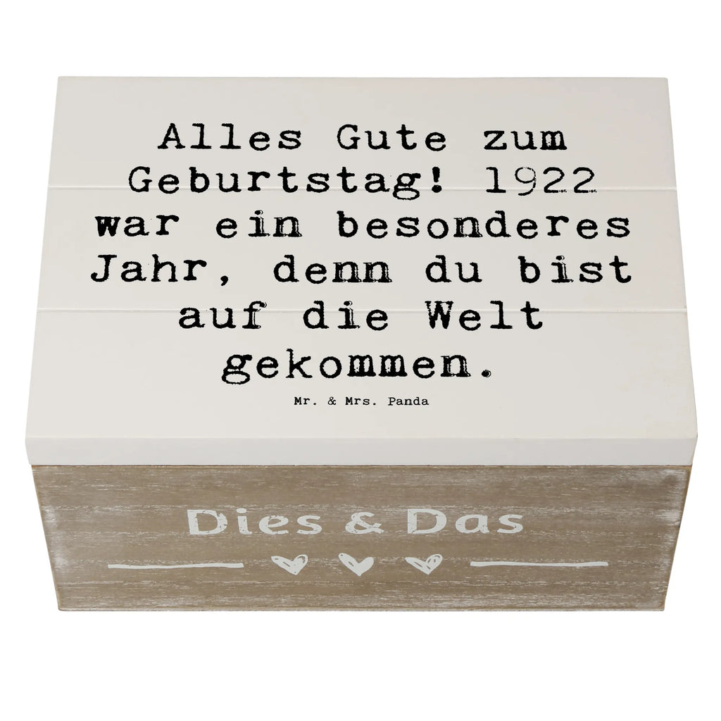 Holzkiste Spruch Alles Gute zum Geburtstag! 1922 war ein besonderes Jahr, denn du bist auf die Welt gekommen. Holzkiste, Kiste, Schatzkiste, Truhe, Schatulle, XXL, Erinnerungsbox, Erinnerungskiste, Dekokiste, Aufbewahrungsbox, Geschenkbox, Geschenkdose, Geburtstag, Geburtstagsgeschenk, Geschenk