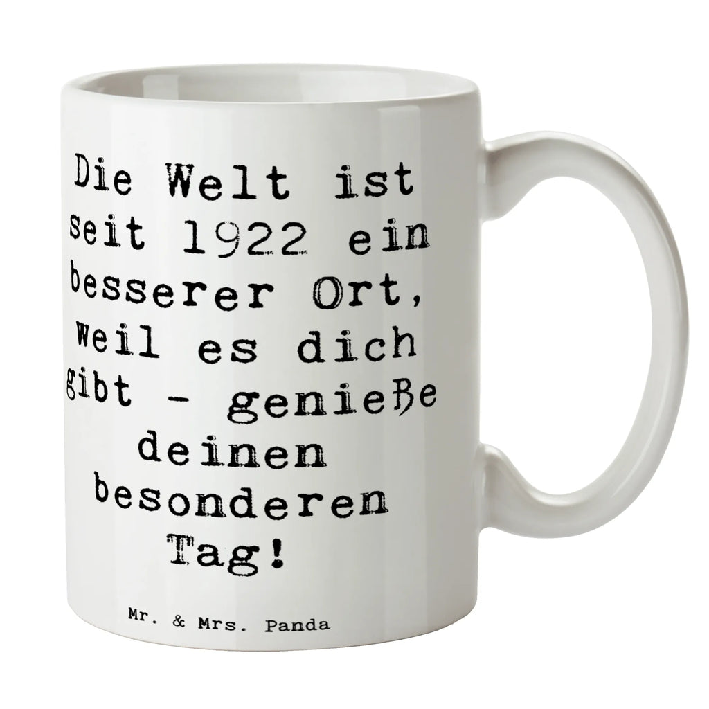 Tasse Spruch 1922 Geburtstag Tasse, Kaffeetasse, Teetasse, Becher, Kaffeebecher, Teebecher, Keramiktasse, Porzellantasse, Büro Tasse, Geschenk Tasse, Tasse Sprüche, Tasse Motive, Kaffeetassen, Tasse bedrucken, Designer Tasse, Cappuccino Tassen, Schöne Teetassen, Geburtstag, Geburtstagsgeschenk, Geschenk