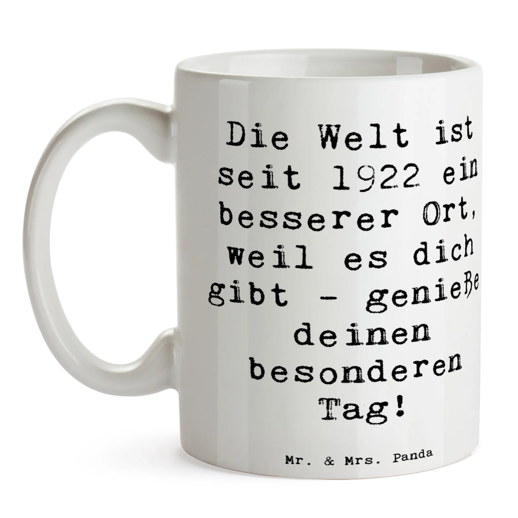 Tasse Spruch 1922 Geburtstag Tasse, Kaffeetasse, Teetasse, Becher, Kaffeebecher, Teebecher, Keramiktasse, Porzellantasse, Büro Tasse, Geschenk Tasse, Tasse Sprüche, Tasse Motive, Kaffeetassen, Tasse bedrucken, Designer Tasse, Cappuccino Tassen, Schöne Teetassen, Geburtstag, Geburtstagsgeschenk, Geschenk