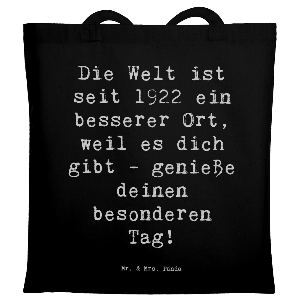 Tragetasche Spruch 1922 Geburtstag Beuteltasche, Beutel, Einkaufstasche, Jutebeutel, Stoffbeutel, Tasche, Shopper, Umhängetasche, Strandtasche, Schultertasche, Stofftasche, Tragetasche, Badetasche, Jutetasche, Einkaufstüte, Laptoptasche, Geburtstag, Geburtstagsgeschenk, Geschenk