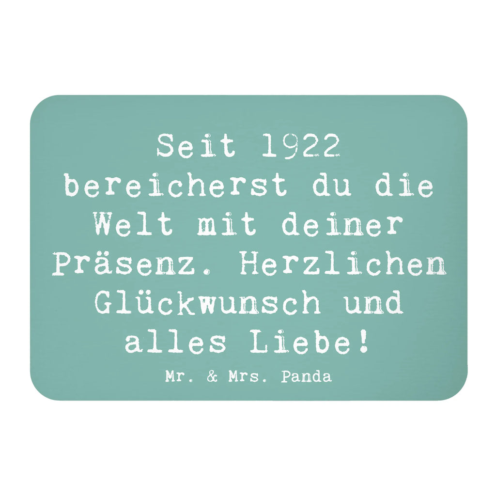 Magnet Spruch Seit 1922 bereicherst du die Welt mit deiner Präsenz. Herzlichen Glückwunsch und alles Liebe! Kühlschrankmagnet, Pinnwandmagnet, Souvenir Magnet, Motivmagnete, Dekomagnet, Whiteboard Magnet, Notiz Magnet, Kühlschrank Dekoration, Geburtstag, Geburtstagsgeschenk, Geschenk