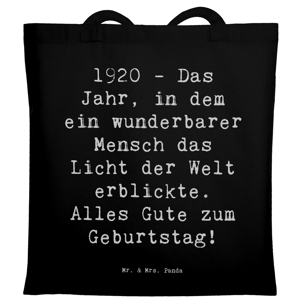 Tragetasche Spruch 1920 Geburtstag Beuteltasche, Beutel, Einkaufstasche, Jutebeutel, Stoffbeutel, Tasche, Shopper, Umhängetasche, Strandtasche, Schultertasche, Stofftasche, Tragetasche, Badetasche, Jutetasche, Einkaufstüte, Laptoptasche, Geburtstag, Geburtstagsgeschenk, Geschenk