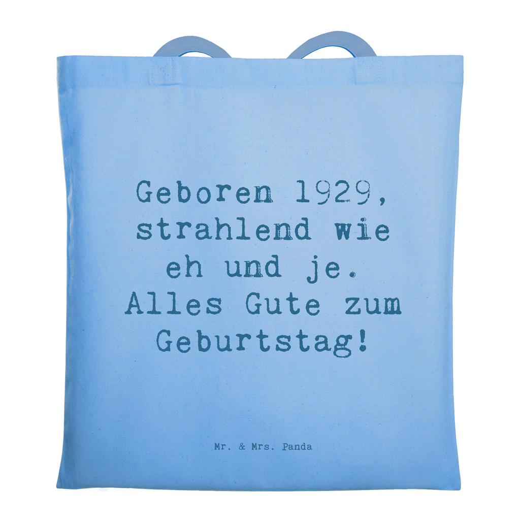 Tragetasche Spruch 1929 Geburtstag Beuteltasche, Beutel, Einkaufstasche, Jutebeutel, Stoffbeutel, Tasche, Shopper, Umhängetasche, Strandtasche, Schultertasche, Stofftasche, Tragetasche, Badetasche, Jutetasche, Einkaufstüte, Laptoptasche, Geburtstag, Geburtstagsgeschenk, Geschenk