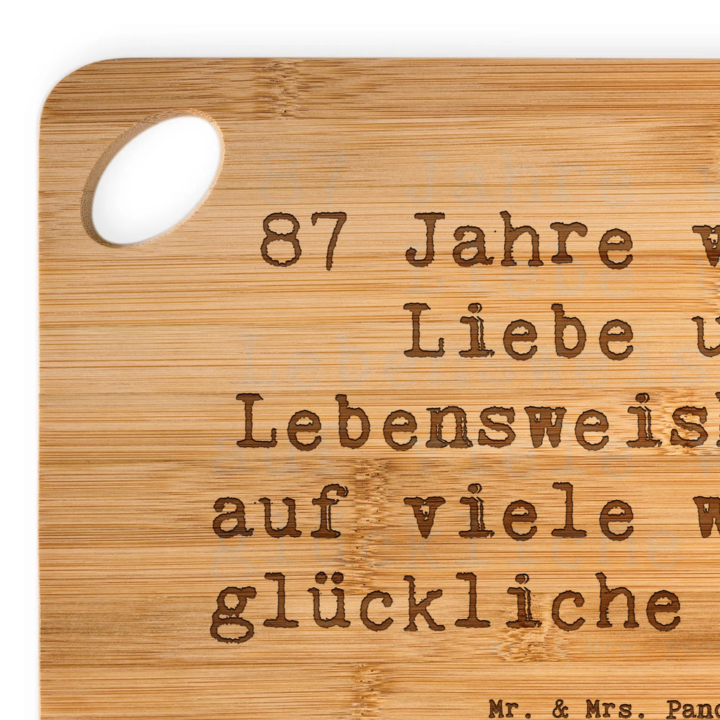 Bambus - Schneidebrett Spruch 87. Geburtstag Liebe Schneidebrett, Holzbrett, Küchenbrett, Frühstücksbrett, Hackbrett, Brett, Holzbrettchen, Servierbrett, Bretter, Holzbretter, Holz Bretter, Schneidebrett Holz, Holzbrett mit Gravur, Schneidbrett, Holzbrett Küche, Holzschneidebrett, Geburtstag, Geburtstagsgeschenk, Geschenk