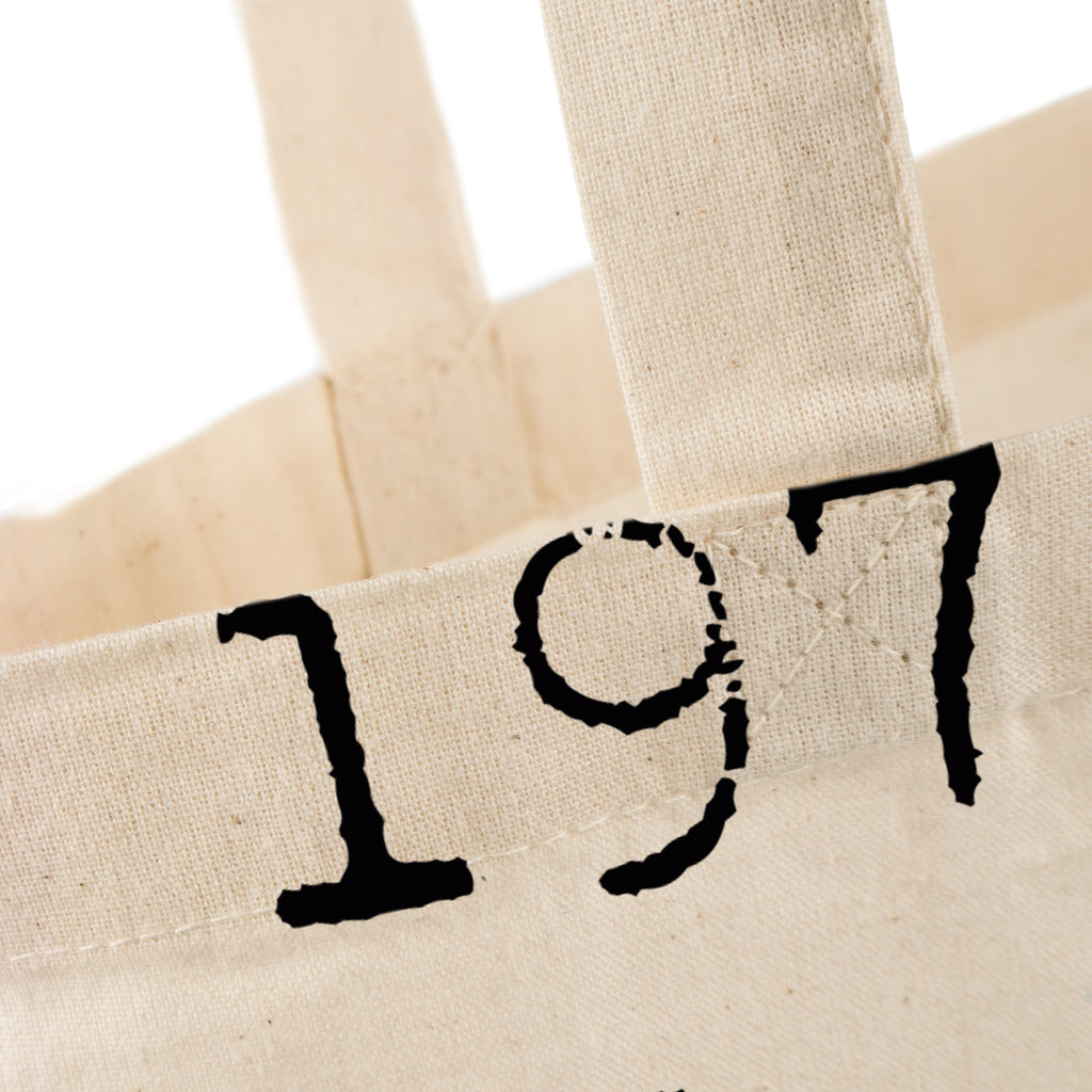 Tragetasche Spruch 1975 Geburtstag Beuteltasche, Beutel, Einkaufstasche, Jutebeutel, Stoffbeutel, Tasche, Shopper, Umhängetasche, Strandtasche, Schultertasche, Stofftasche, Tragetasche, Badetasche, Jutetasche, Einkaufstüte, Laptoptasche, Geburtstag, Geburtstagsgeschenk, Geschenk