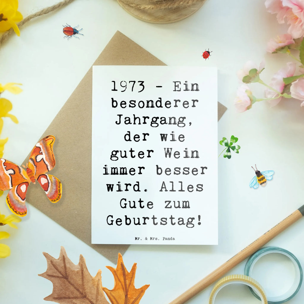 Grußkarte Spruch 1973 Geburtstag Grußkarte, Klappkarte, Einladungskarte, Glückwunschkarte, Hochzeitskarte, Geburtstagskarte, Karte, Ansichtskarten, Geburtstag, Geburtstagsgeschenk, Geschenk