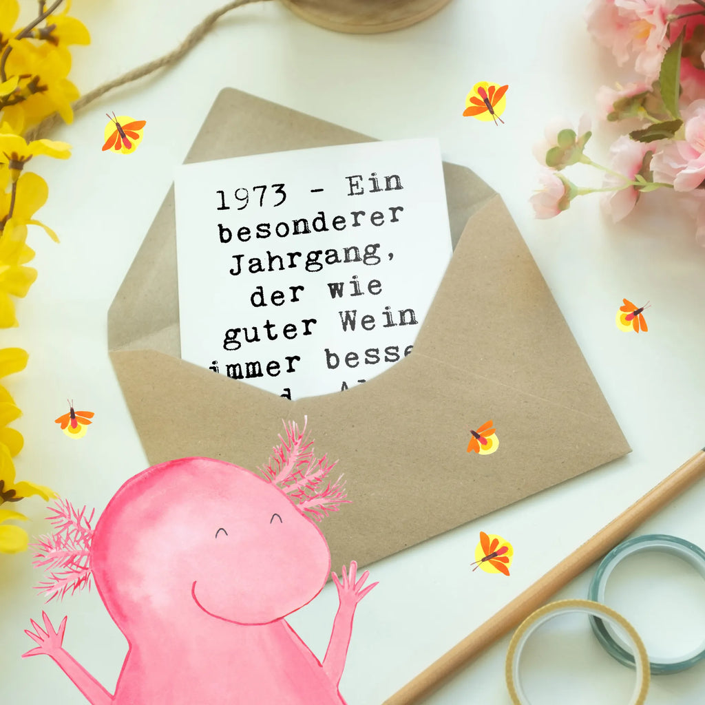 Grußkarte Spruch 1973 Geburtstag Grußkarte, Klappkarte, Einladungskarte, Glückwunschkarte, Hochzeitskarte, Geburtstagskarte, Karte, Ansichtskarten, Geburtstag, Geburtstagsgeschenk, Geschenk